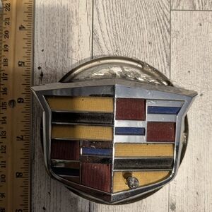 Cadillac Car Emblem - Silver, Yellow, Red, Blue